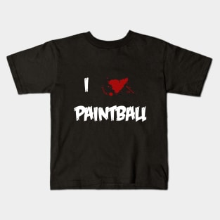 I Heart Paintball - White Kids T-Shirt